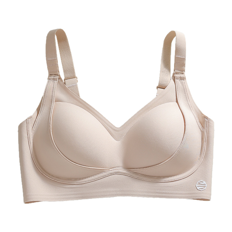 Three-gear adjustable lifting small bandage large chest small underwear massage particles stable anti-sagging side closed fixed bra