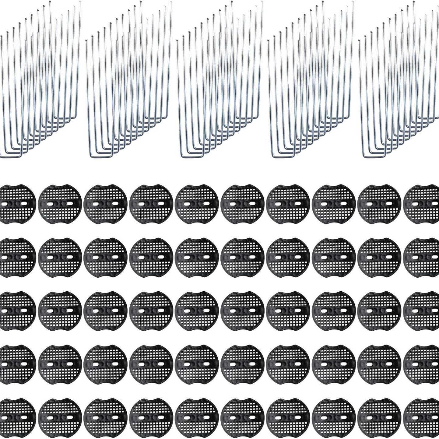 Stainless steel anti-grass cloth ground nail anti-cat mat fixed U-shaped gasket ground nail combination galvanized U-shaped nail for agricultural irrigation