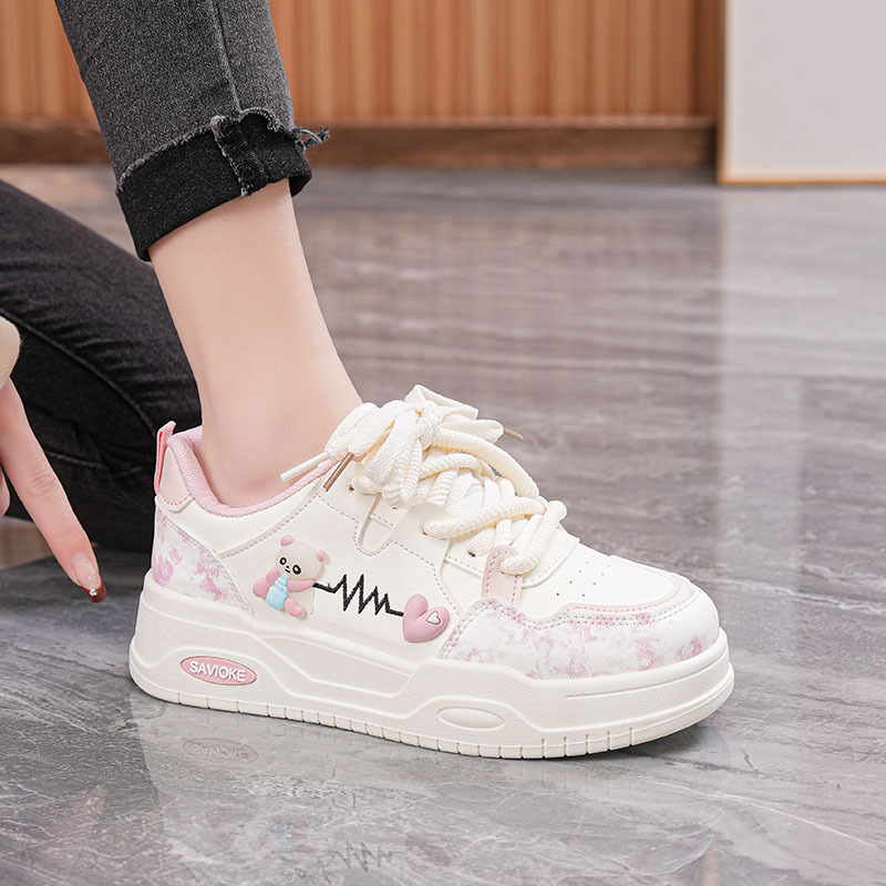 2025 spring small white shoes new Korean ins female students thick-soled heightened sports shoes casual street p308