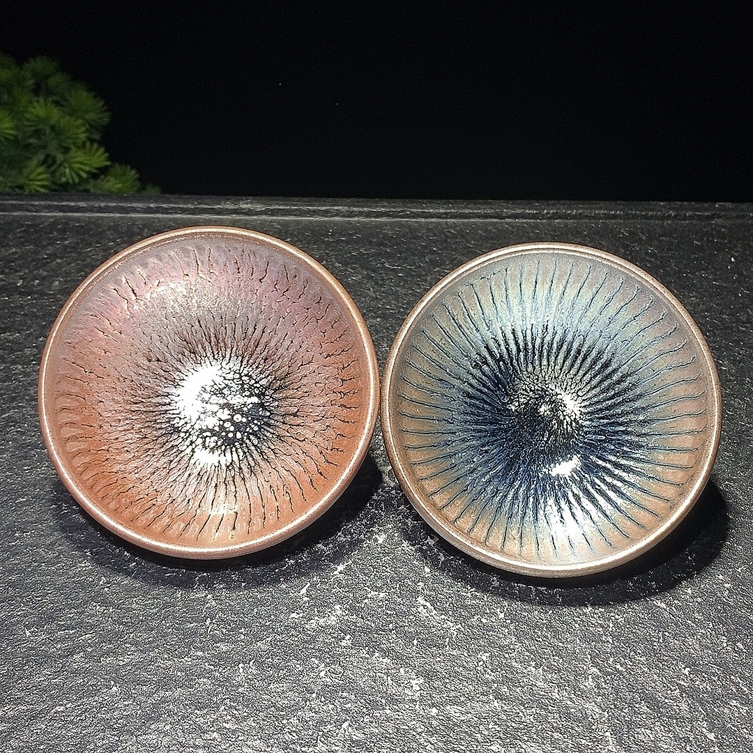 Jianyang Shuji Tea Cup with Oil Drops, Cuckoo Spots, Rabbit Hair, Wood-Fired Rust Spots, Raw Ore, Iron胎 Master Cup, Tea Cup