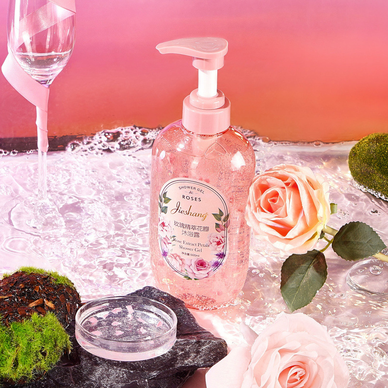Jasmine Extract Petal Shower Gel Rose Extract Petal Shower Gel Unisex Lasting Fragrance Wholesale