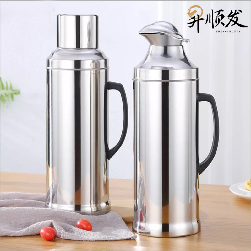 Термос из нержавеющей стали с стеклянной вставкой, винтажный, 3.2L, большая емкость, для травяного чая и кипятка