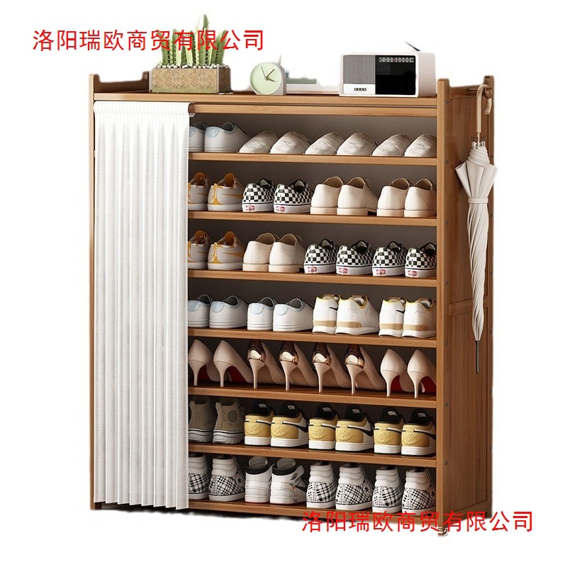 Simple Shoe Cabinet Shoe Rack Door Shoe Entry Storage Cabinet Shoe Rack Dormitory Multi-Layer Wall Storage Rack