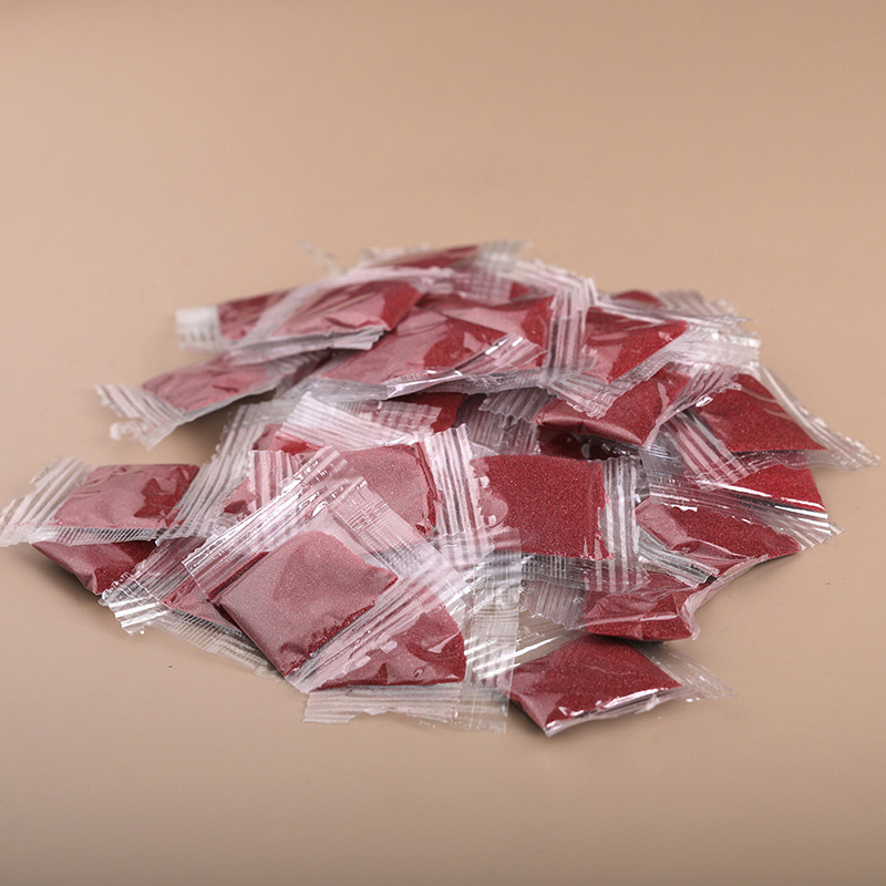 Imitation cinnabar powder purple gold sand bag fine powder cinnabar powder can be installed hollow copper gourd key chain accessories pendant red sand