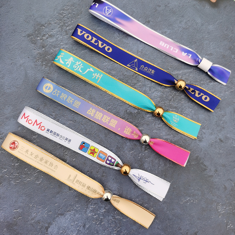 Disposable Ribbon Bracelet Event Admission Trial Music Festival Wristband Team Ticket Meeting Sign-In Polyester Wrist