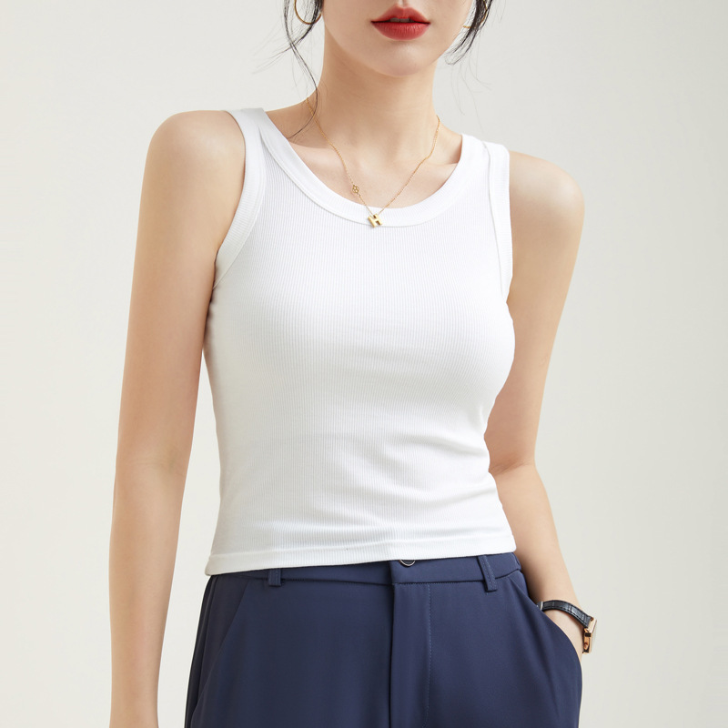 Processing and Customization of Spring and Summer Women's Vests Antibacterial Sports Fitness Waistcoat Sleeveless T-Shirt