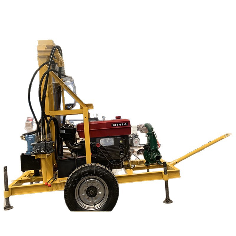 Outdoor Geological Engineering Exploration Drilling Machinery, Traction-Type Hydraulic Lifting Drilling Rig, Exploration Drilling Core Equipment