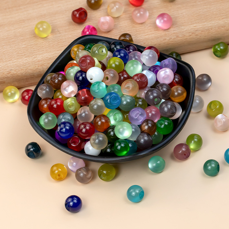 Cheongsam Button Button National Style Round Beads Imitation Jade Pendant Button New Chinese Tang Suit Hanfu Button Decorative Buckle