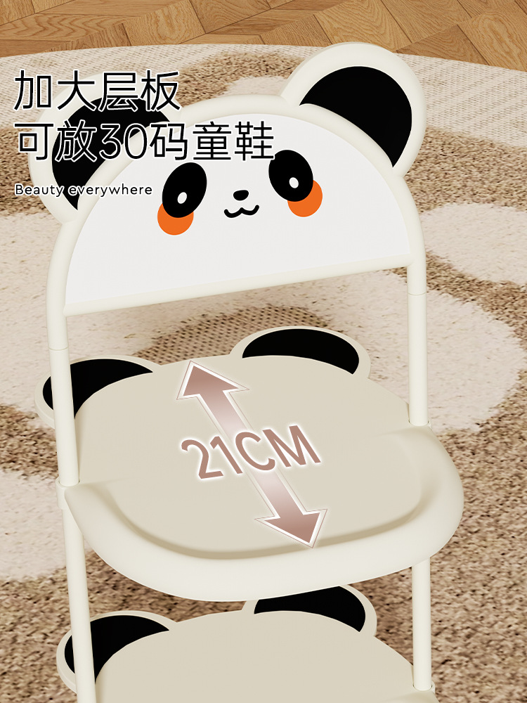 Children's Shoe Rack for Home Use Behind the Door, Simple Small Floor-Standing Baby Shoe Storage Space-Saving Multi-Layer Storage Rack