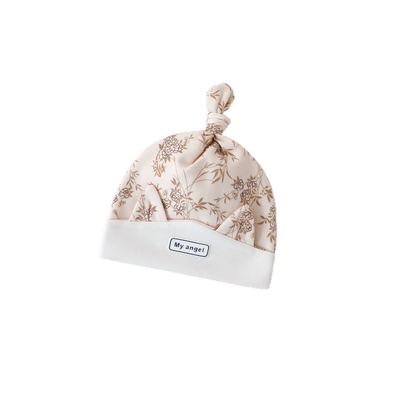 Baby Fetal Cap Spring & Fall Double-Layer Type a Newborn Hat Cotton 0-3 Months Old Baby Windproof Fontanel Protection