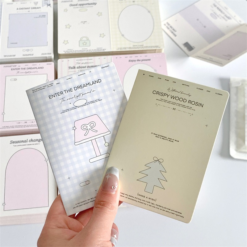 Mini ins Folding Card Cardboard Protects Small Card Packing Material Decoration Folding Diy Message Greeting Card