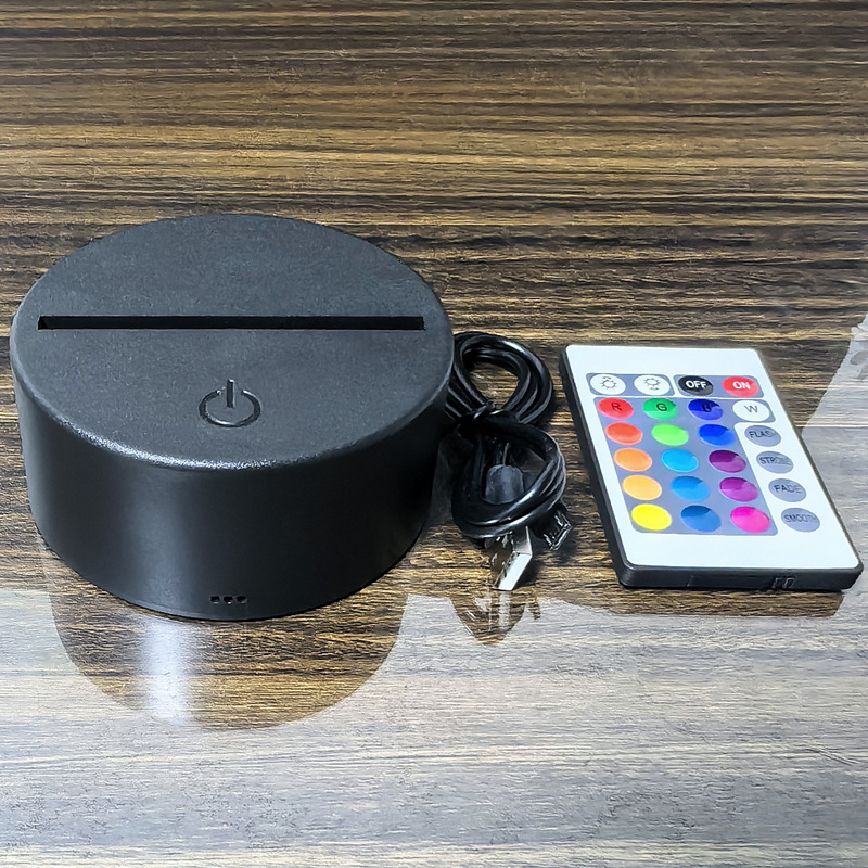 Factory wholesale 3D night light base remote control touch colorful base DIY acrylic creative USB charging base