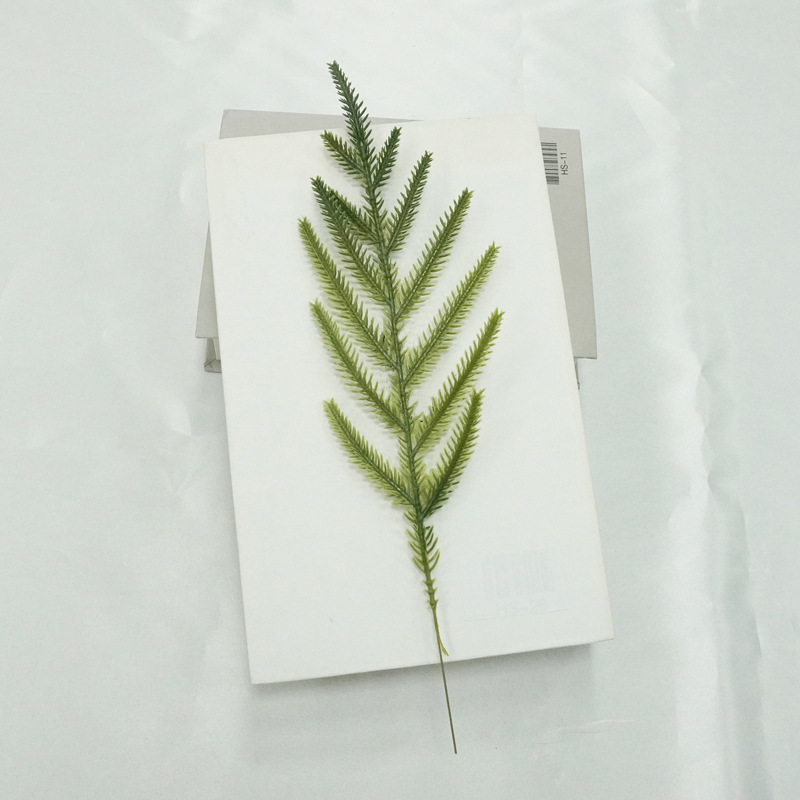 Amazon Cross-Border New Norfolk Pine Soft Rubber Pine Needle Single Simulated Green Plant Christmas Decoration Wholesale