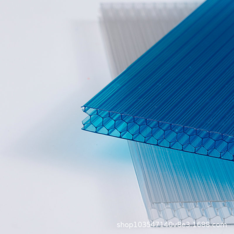 Honeycomb Sunshade Panels Wholesale Sunroom Transparent Lighting Panels Three-Layer Pc Endurance Panels Parking Canopy Hollow Sunshade