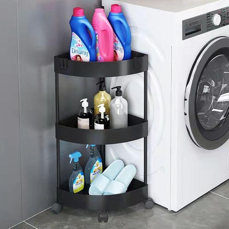 Bathroom Corner Shelf Toilet Floor Shelf Kitchen Storage Bedroom Sundries Storage Shelf