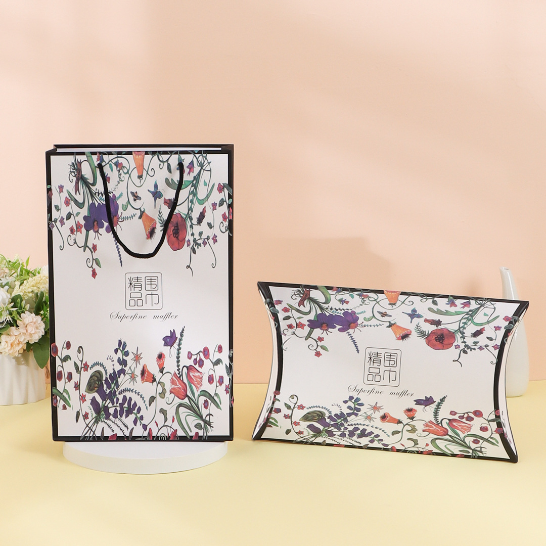 New high-grade in stock scarf gift box scarf packaging box scarf exquisite gift box annual meeting companion gift wholesale