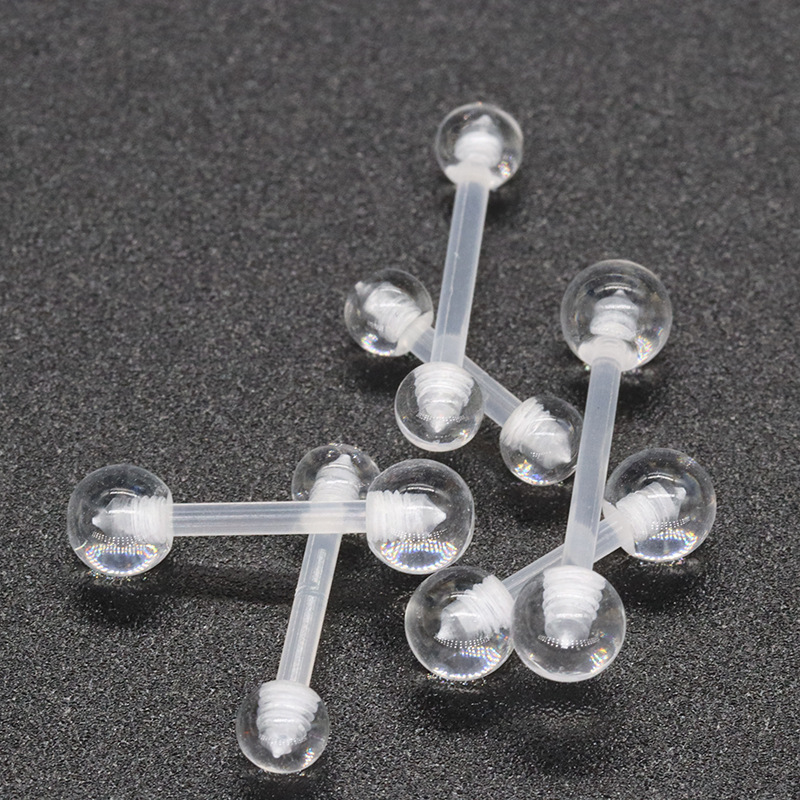 Factory Direct Supply wholesale transparent ear bone nail transparent lip nail piercing jewelry nose nail ear bone nail ear nail piercing jewelry