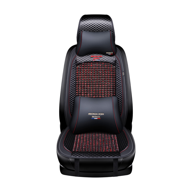 Car cushion summer cool cushion breathable single piece wooden beads Ice Silk half pack car seat cushion rear seat cushion heat insulation summer