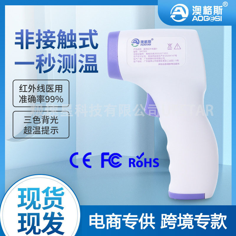 Оригинальный термометр для лба Aegees, ручной, бесконтактный, медицинский инфракрасный термометр SPIT003