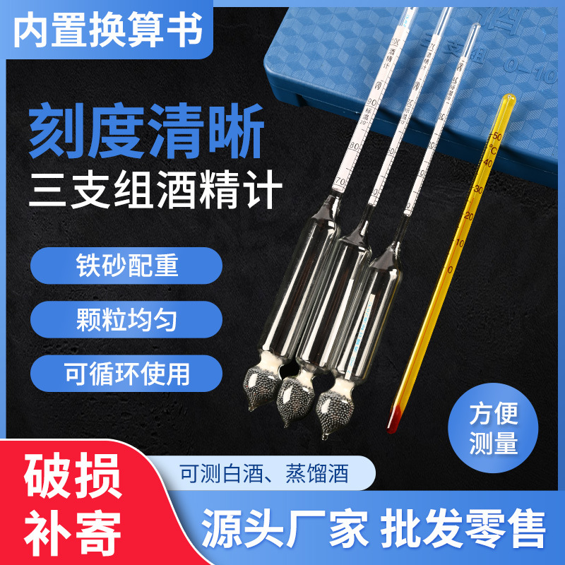 Измеритель алкоголя в пластиковом корпусе, три группы 0-100 градусов, оптовая продажа