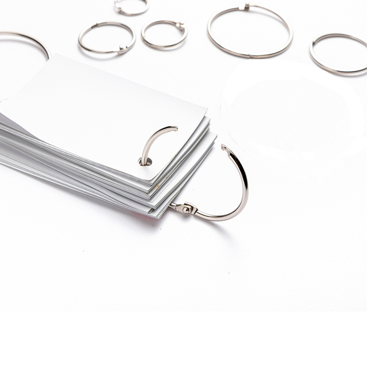 Factory direct inner diameter 32mm loose-leaf binding iron ring open ring Book Ring iron ring clamp ring DIY page book shower curtain ring