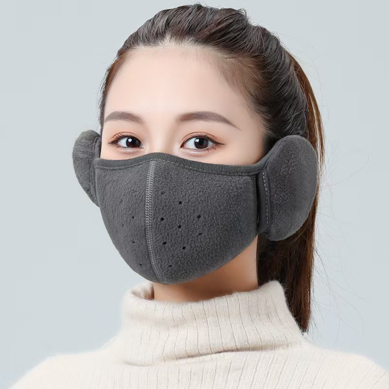 Winter Mask Women's Cold-proof New Warm Mask Two-in-one Earmguard Men's Earmguard Riding Windproof Mask