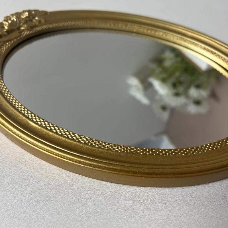 Factory wholesale Golden retro makeup mirror photo props decorative desktop desktop mirror cross-border supply European style