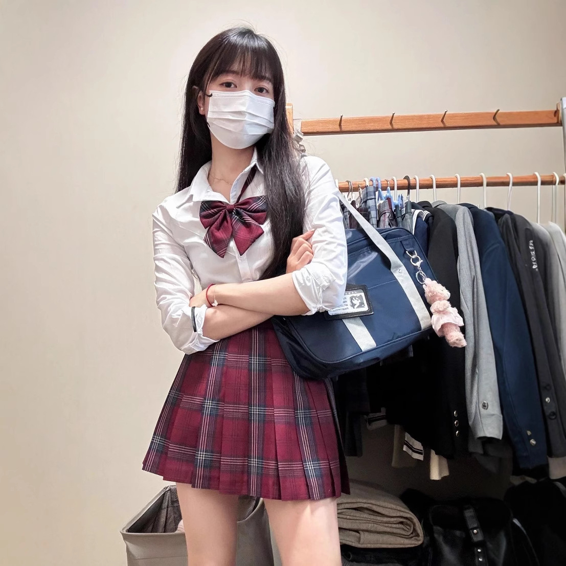 Xuange Original Genuine JK Peck Skirt Women's College Style High Waist JK Skirt Spring and Summer Pleated Skirt suit