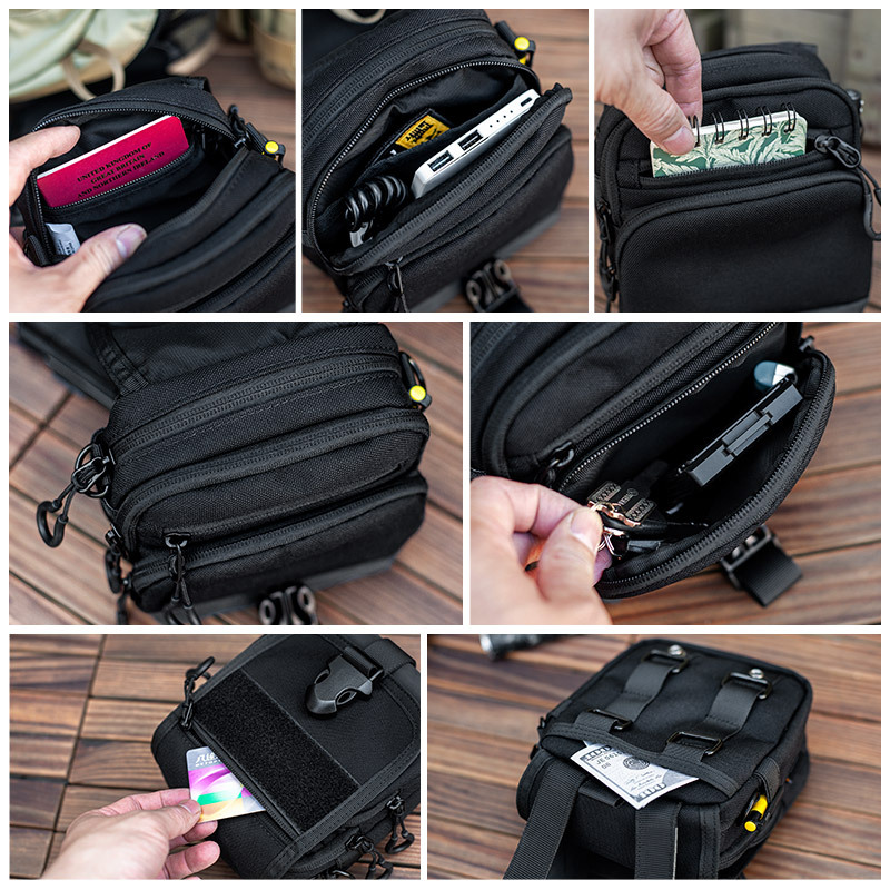 District 7 Raccoon Tactical Crossbody Bag Military Fan Outdoor Multifunctional Waist Bag Personalized Casual Crossbody Bag