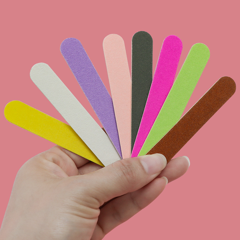 Double-sided Ultra-thin Manicure Frustration Color Nail Grinding Strip Nail File One-time Wear Armor Matching Grinding Strip