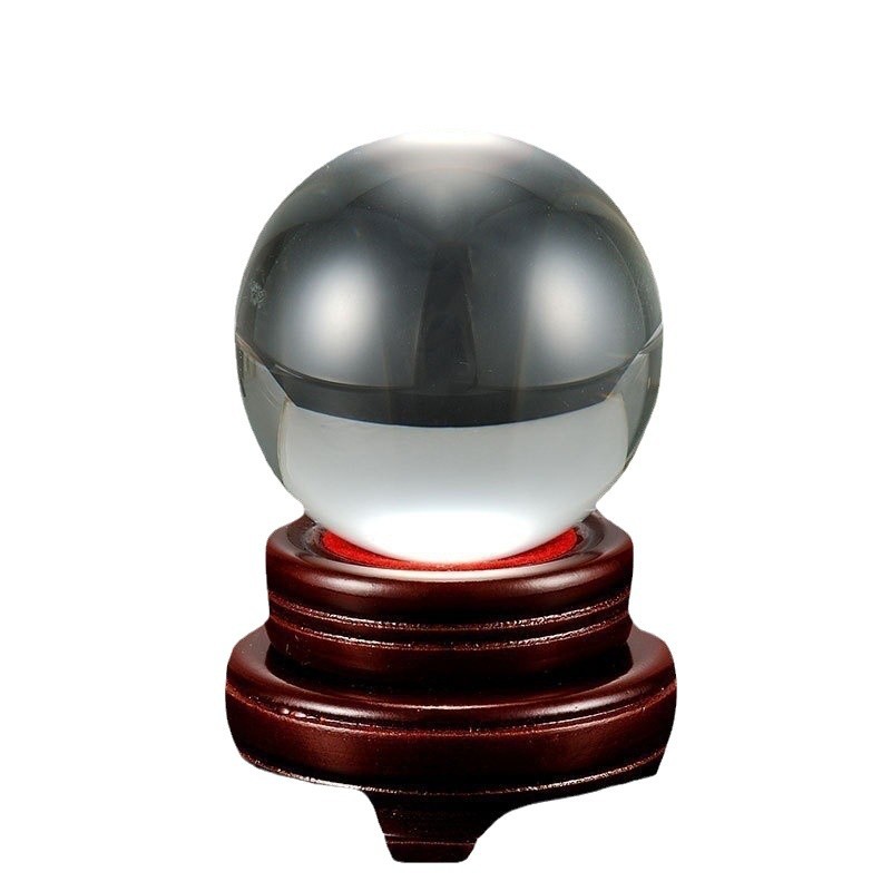 Transparent Crystal Light Ball office desktop decoration jewelry glass beads perforated solid ball crafts wholesale