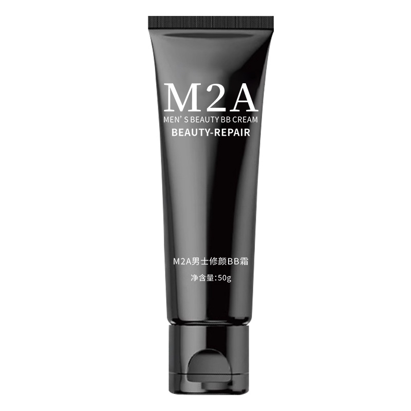 TikTok Explosions M2A Men's Plain Cream Concealer bb Cream for Male Students Natural Face Repair Pockmarked Oil and Sweat Control