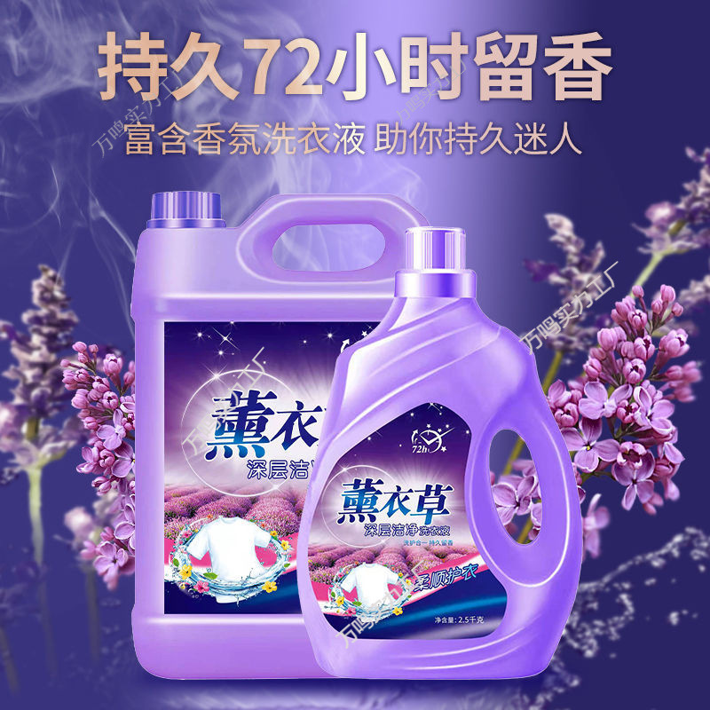 [Factory Direct Sales] Lavender Laundry Detergent Whole Box Wholesale Fragrance Long-Lasting Fragrance Deep Cleansing Hand Wash Clearance