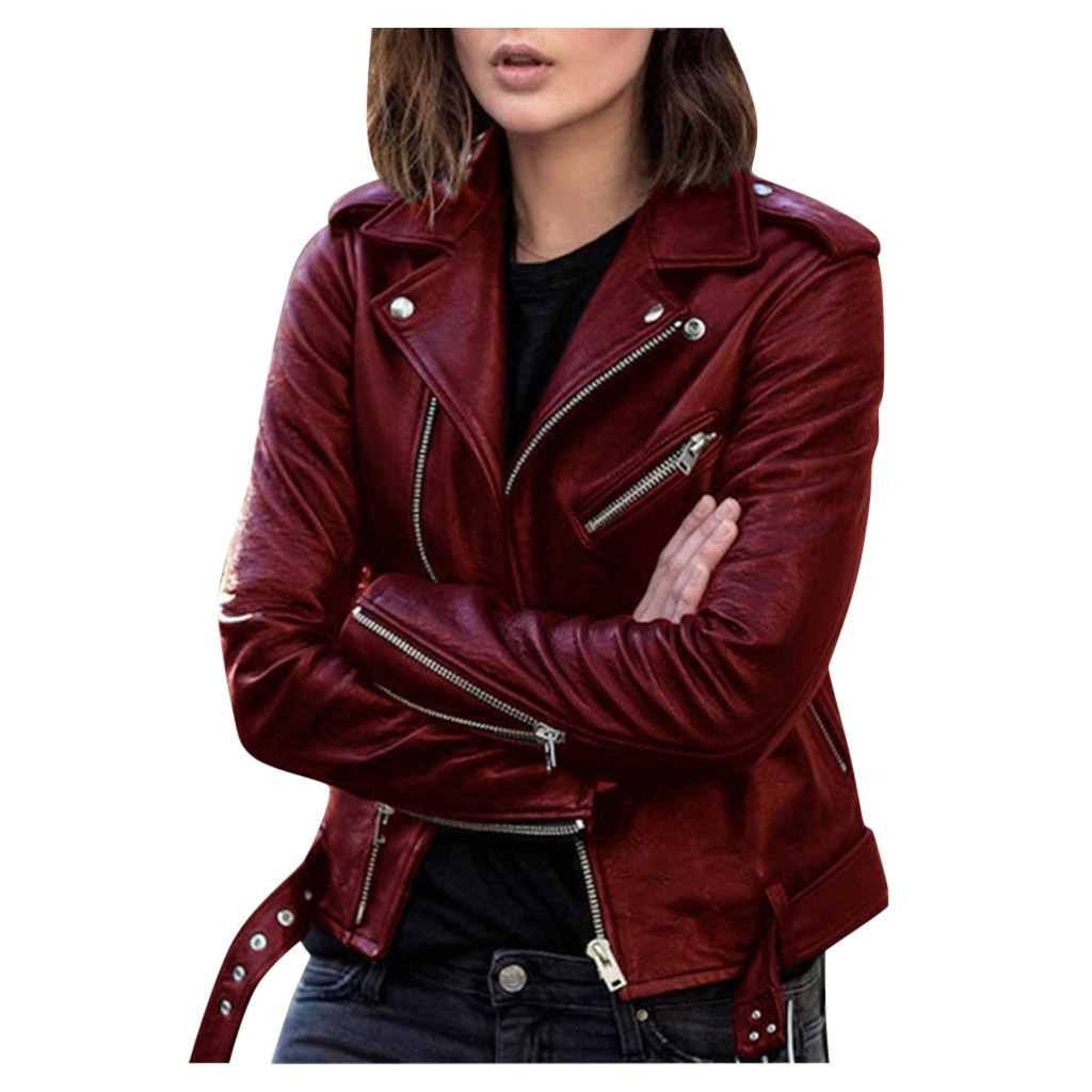 Women's Leather Jacket 2025 New Autumn Short Spring Korean Version Pu Motorcycle Jacket Slim Fit Winter Leather Jacket