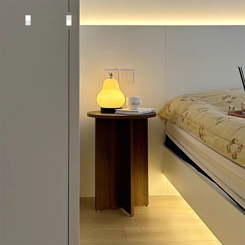 French Solid Wood Small Side Table Net Small Round Middle Ancient Style Coffee Table Sofa Coffee Table Coffee Living Room Homestay Bedside Table