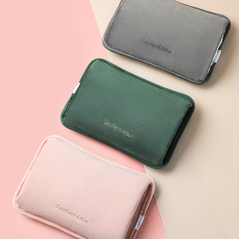 Manufacturer Wholesale National Standard Rechargeable Hot Water Bottle Water and Electricity Separated Velvet Hot Water Bottle Explosion-Proof Hand Warmer Available in Stock