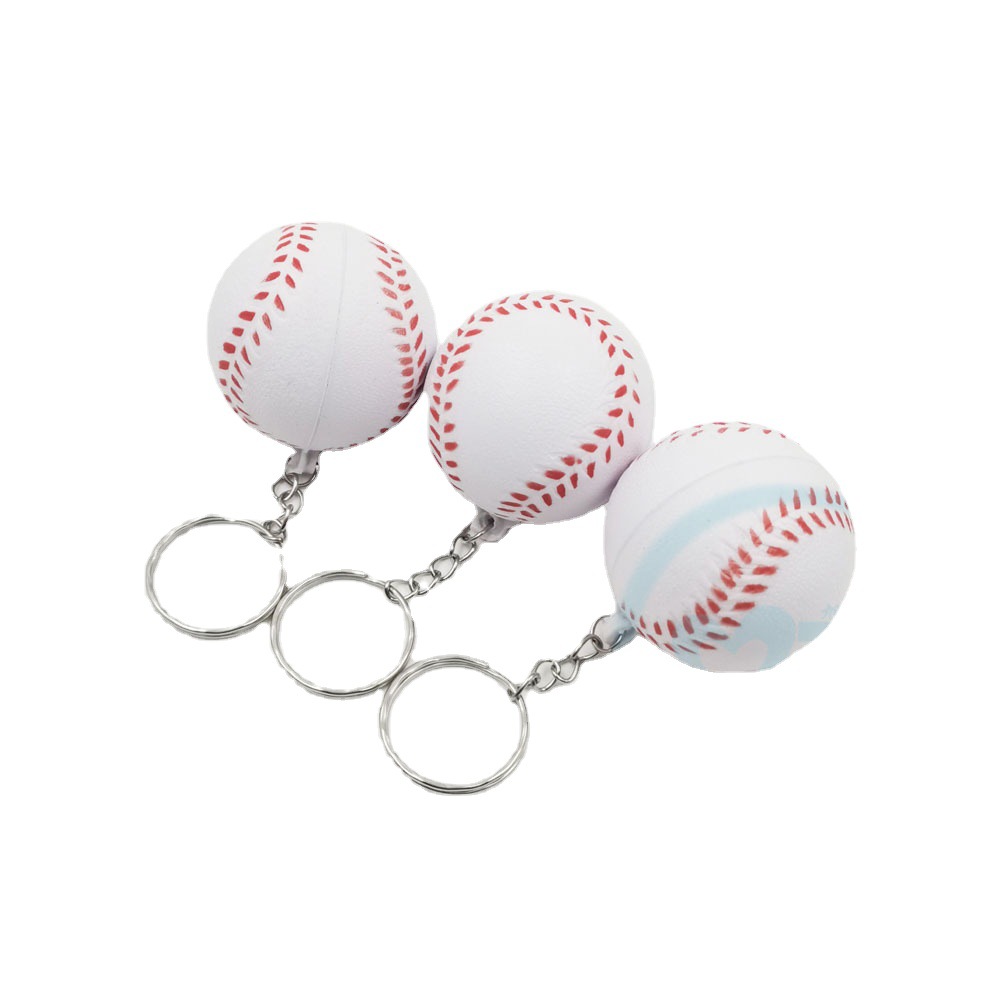 4.0 spray paint football pu Foam mini basketball football keychain vent decompression toy stress ball cross border