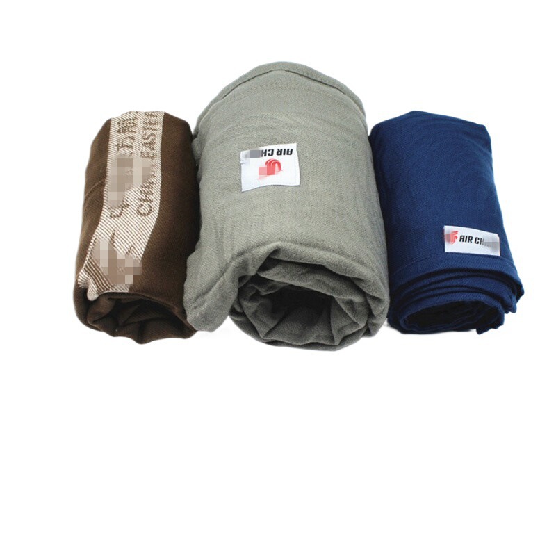 Hh Aviation Aircraft First Class Blanket Bedroom Thin Warm Blanket Air Conditioning Blanket Pure Color Blanket Machine Washable Dormitory Single