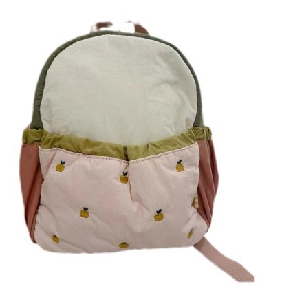 Cross-Border Children's Backpack with Color Matching, Cute Apple Embroidery, Kindergarten School Bag, Infant Mini Lightweight Travel Backpack