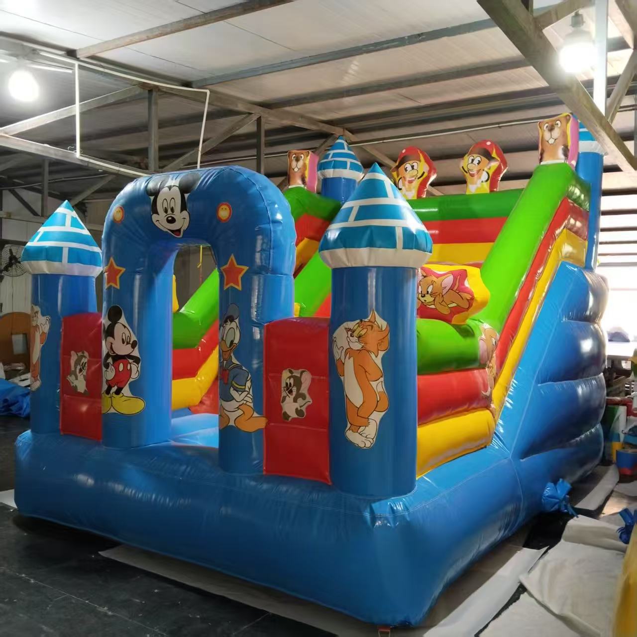 3*4-12Sqm Qiji [Thickened and Anti-Fall] Security Inflatable Castle, 360 ° Rounded Corner Protection