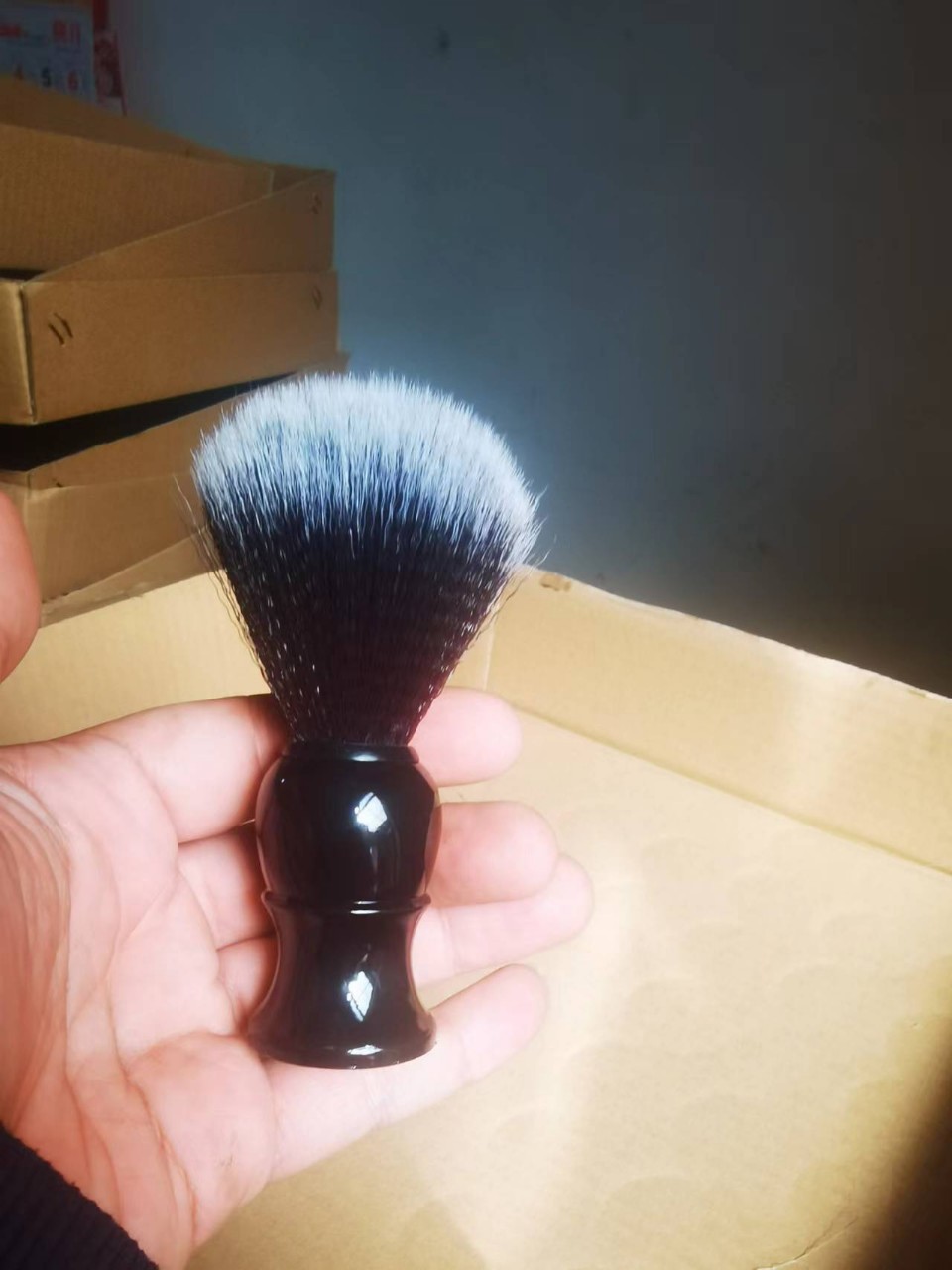 Кисть для бритья, очищающая щетка, искусственный нейлон, шелк