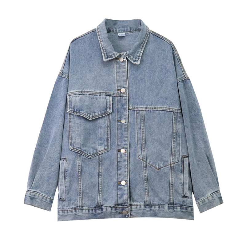 Denim Jacket for Women 2024 New Niche Design Loose Bf Style Autum Mid-Length Chic Top Ins Trend