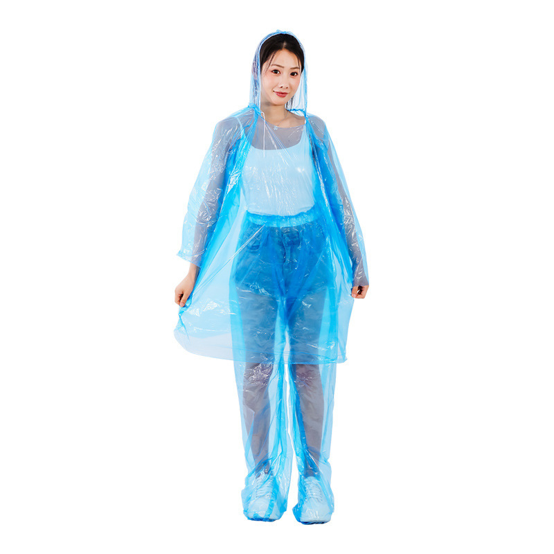 Split raincoat suit disposable raincoat rain pants legged adult drifting outdoor dustproof waterproof poncho wholesale