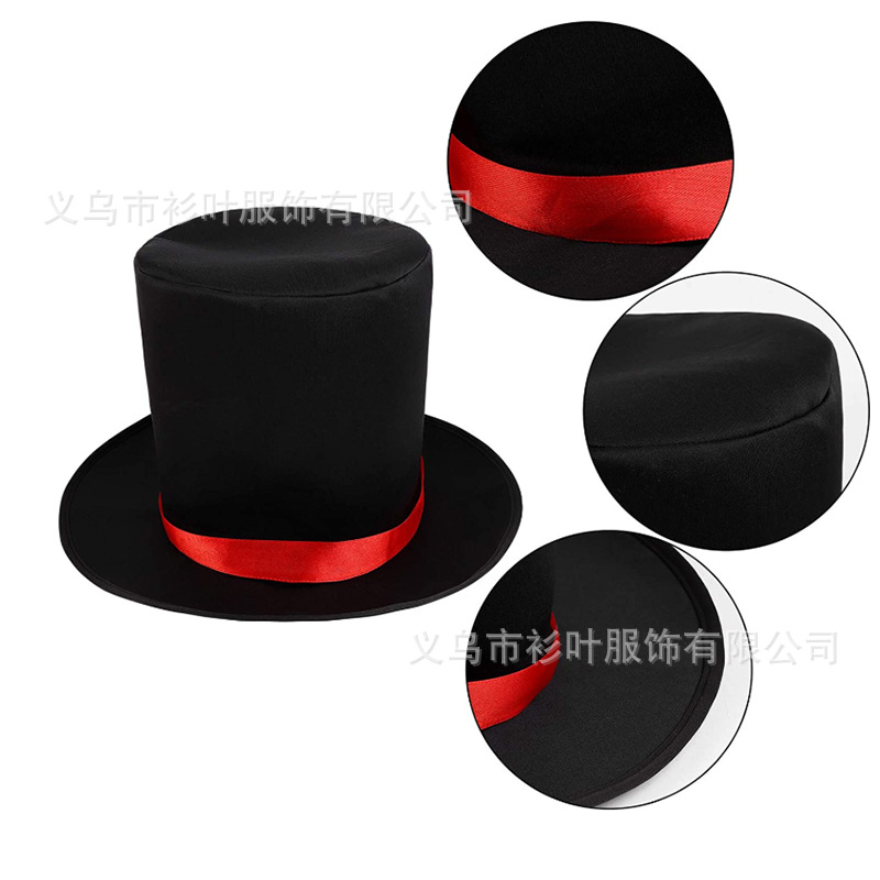 Шляпа снеговика на Хэллоуин рождественская взрослая шляпа снеговика черная фетровая шляпа волшебная шляпа цилиндр