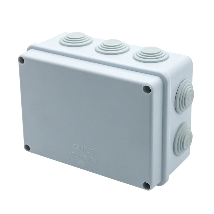 Plastic Pp Dustproof and Waterproof Box Outdoor Three-Proof Junction Box Cable Junction Box Monitoring Power Box Export Special Supply