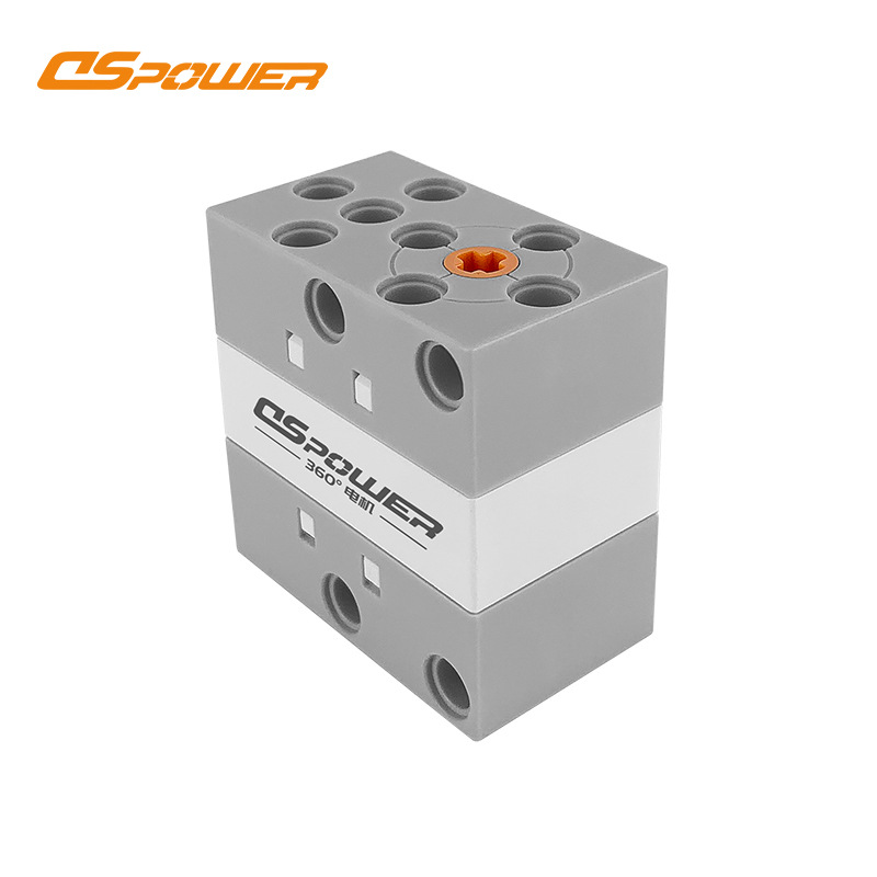 Building Block Motor Compatible with Lego 2kg High Torque Clutch Anti-Sweeping Dual Output Shaft Pwm Building Block Speed Motor