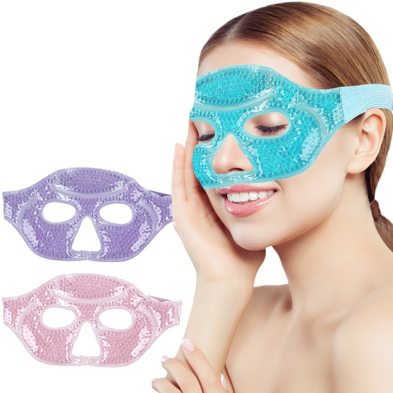 Hot and Cold Compress Gel Half Mask Pvc Plush Beauty Postoperative Recovery Hot and Cold Ice Pack Cooling Mask Eye Mask