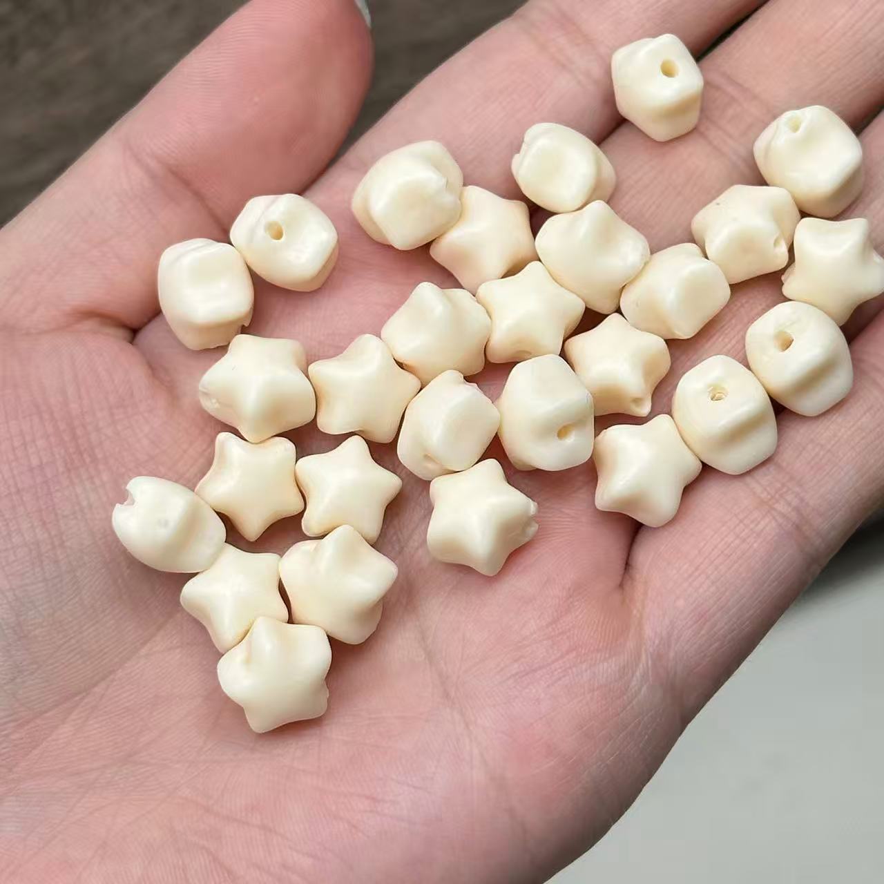 Слоновая кость маленькая звезда резьба с бусинами DIY браслет из плодов бодхи супер милые аксессуары