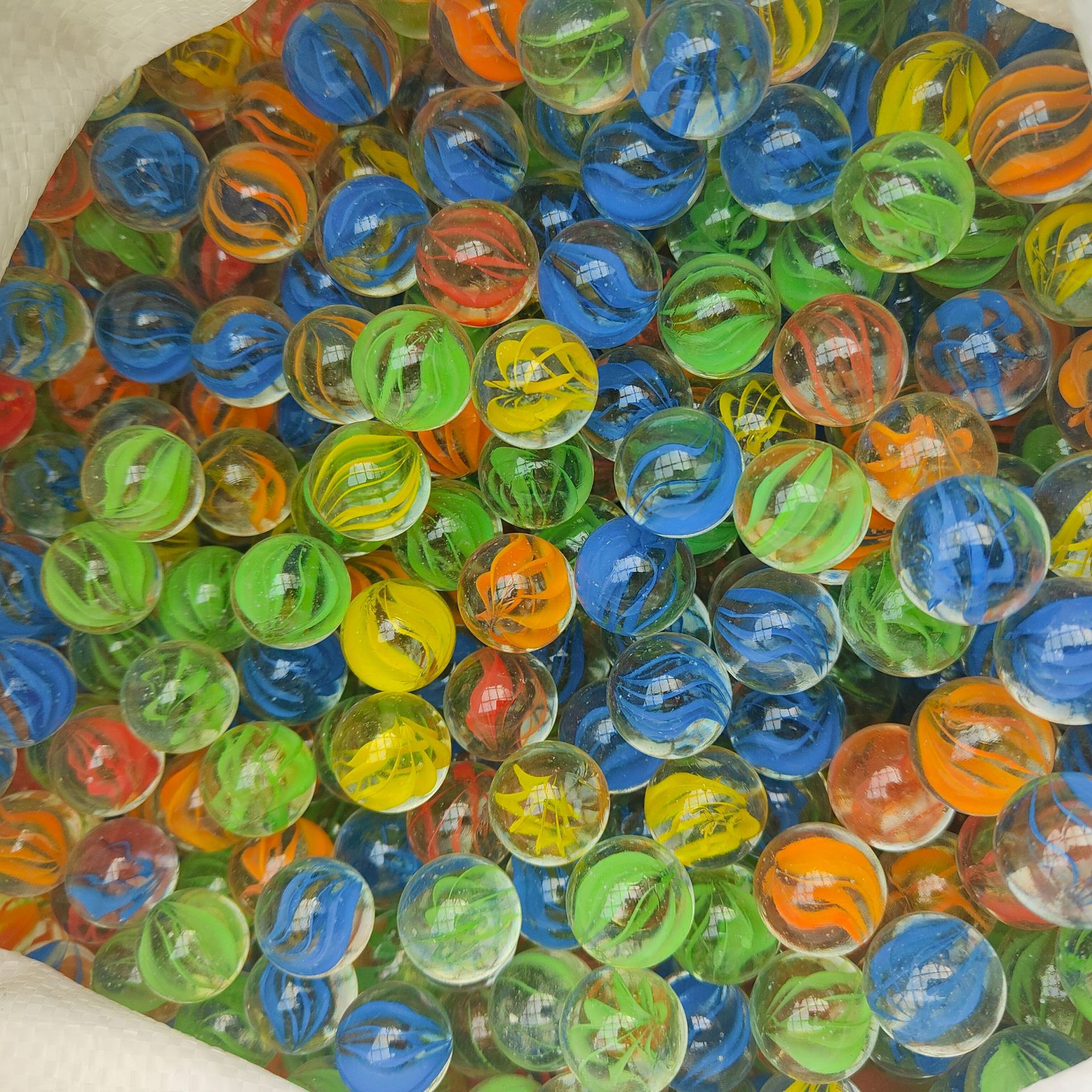 Glass Marbles 14mm 16Mm19Mm25Mm Solid Petal Marbles Colorfuled Glass Balls Yo-Yo Glass Beads