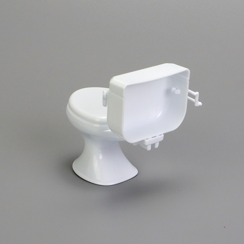 1:12 Doll House Furniture Accessories Toilet Model Toilet Scene Play House Toys Flip Cover